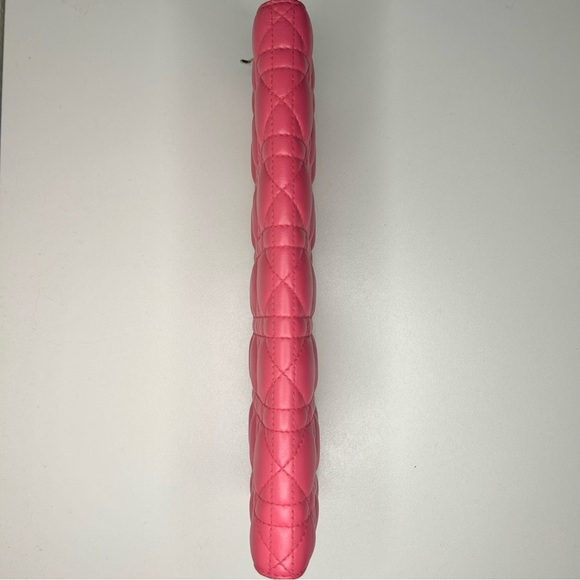 Dior Lambskin Cannage Lady Dior Fuchsia Clutch with Chain - Picture 8 of 12